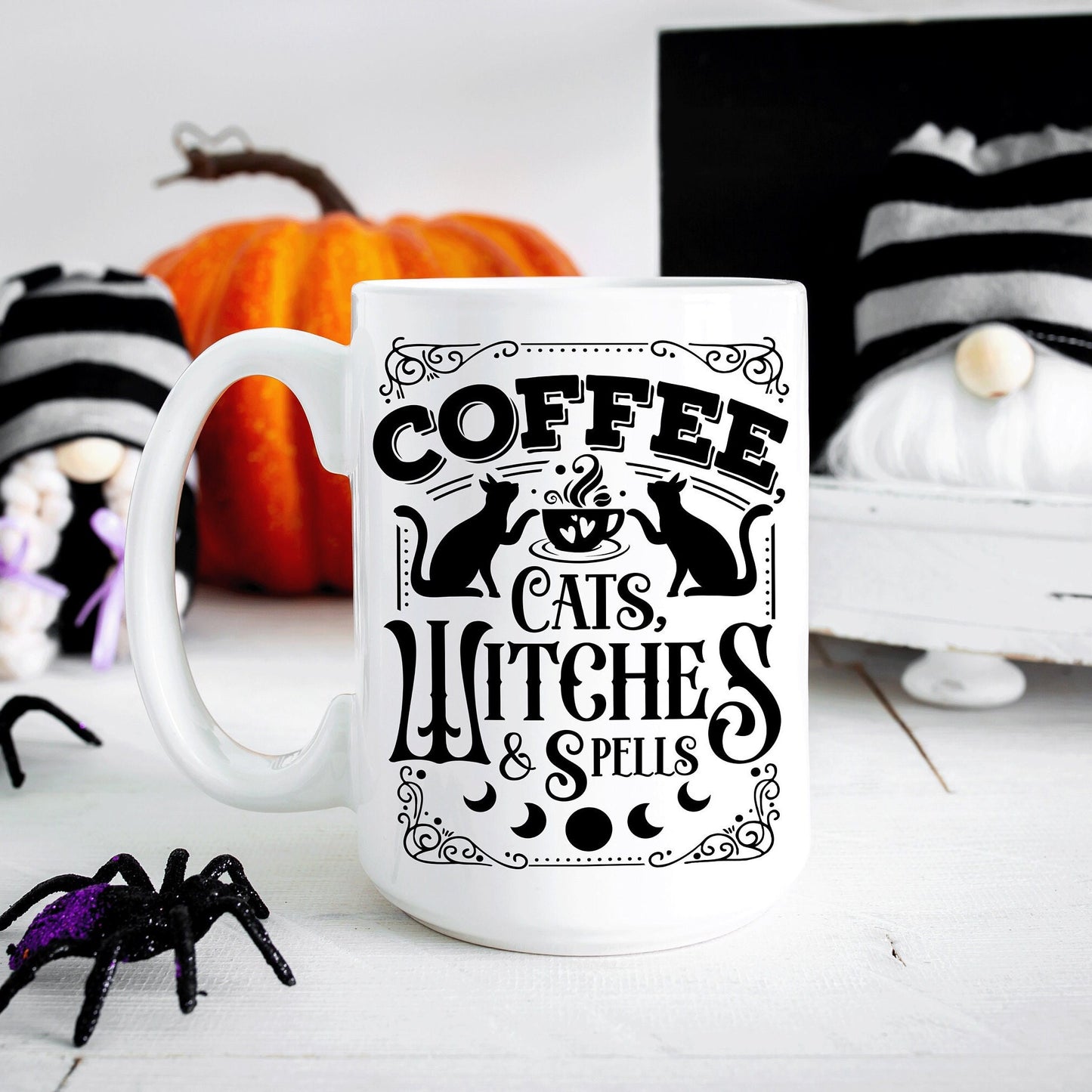 Coffee Cats Witches Spells Mug