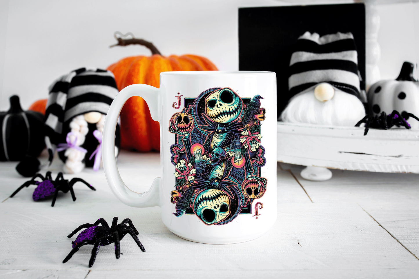 Jack Skellington Playing Card Halloween Coffee Mug