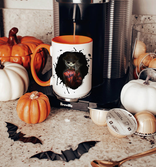 Jack Skellington Freddy Kruger Halloween Mug | 15oz Halloween Mug | Nightmare Before Christmas Mug | Halloween Gift