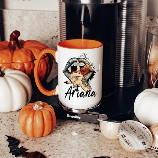 Basic Witch Vampire Lips 15oz Coffee Mug | Halloween Coffee Mug | Personalized Halloween Mug | Tea Mug