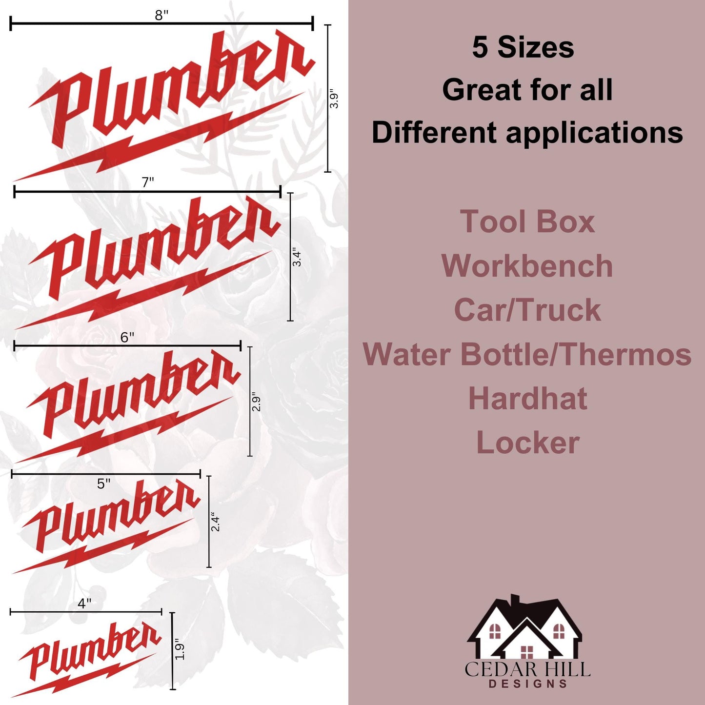Plumber Tradesman Vinyl Decal, Milwaukee Tool Font Truck Window Sticker, Durable Vinyl Decal