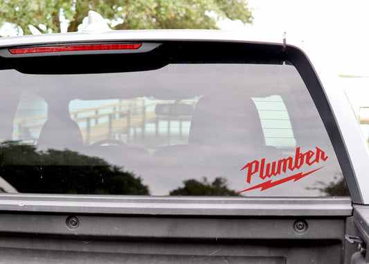 Plumber Tradesman Vinyl Decal, Milwaukee Tool Font Truck Window Sticker, Durable Vinyl Decal