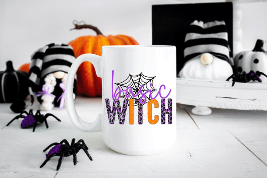 Basic Witch 15oz Coffee Mug | Halloween Coffee Mug | Halloween Tea Mug | Personalized Halloween Mug | Personalized Gift
