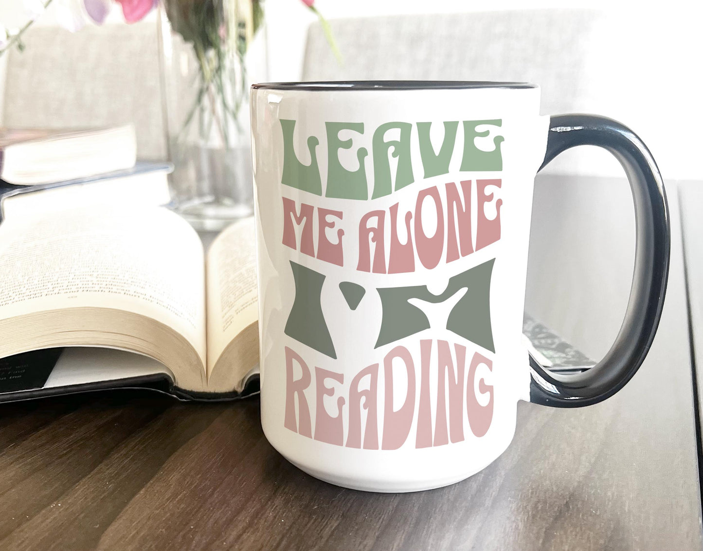 Retro 'Leave Me Alone I'm Reading' Mug - Book Lover Gift