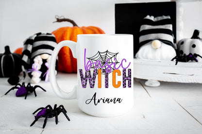 Basic Witch 15oz Coffee Mug | Halloween Coffee Mug | Halloween Tea Mug | Personalized Halloween Mug | Personalized Gift