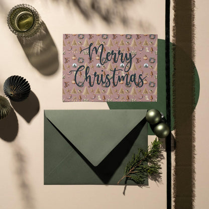 Boho Christmas Seamless Patterns, Holiday Digital Paper (16 Designs)