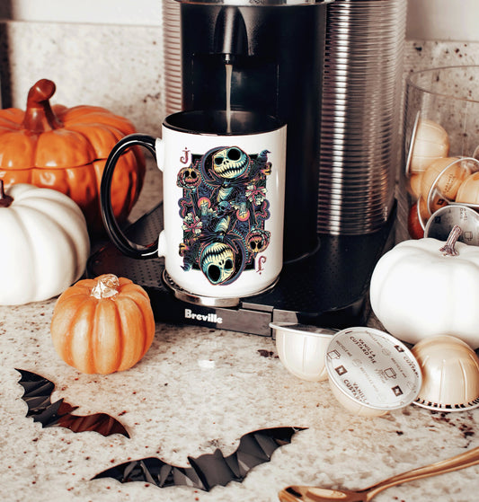 Jack Skellington Playing Card Halloween Coffee Mug
