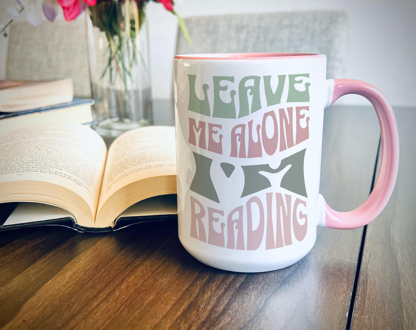 Leave Me Alone I'm Reading Retro Style Mug