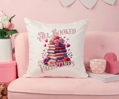 All Booked for Valentine's Day PNG, Romantic Books Stack with Roses Printable, Book Lover Gift, 300 DPI, Sublimation Design