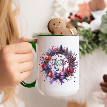 Be Merry Stay Scary Christmas Coffee Mug | Festive Holiday Mug | Christmas Gift | Goth Christmas | Spooky Christmas Mug | Creepmas Mug