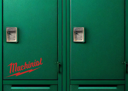 Machinist Vinyl Decal: Milwaukee Tool Font, Toolbox Sticker
