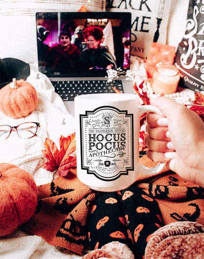 Hocus Pocus Apothecary Halloween 15 oz Coffee Mug | Halloween Mug | Hocus Pocus Coffee Mug | Tea Mug