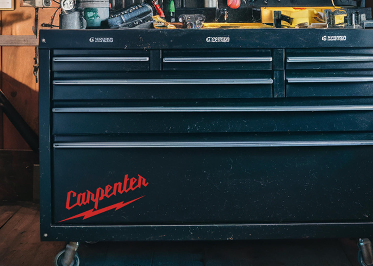 Carpenter Vinyl Decal: Milwaukee Tool Font, Truck/Toolbox Decor