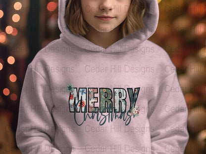 Boho Merry Christmas PNG | Christmas Clipart for Crafting | Digital Download | Christmas Sublimation | Patterned Clipart | Holiday PNG