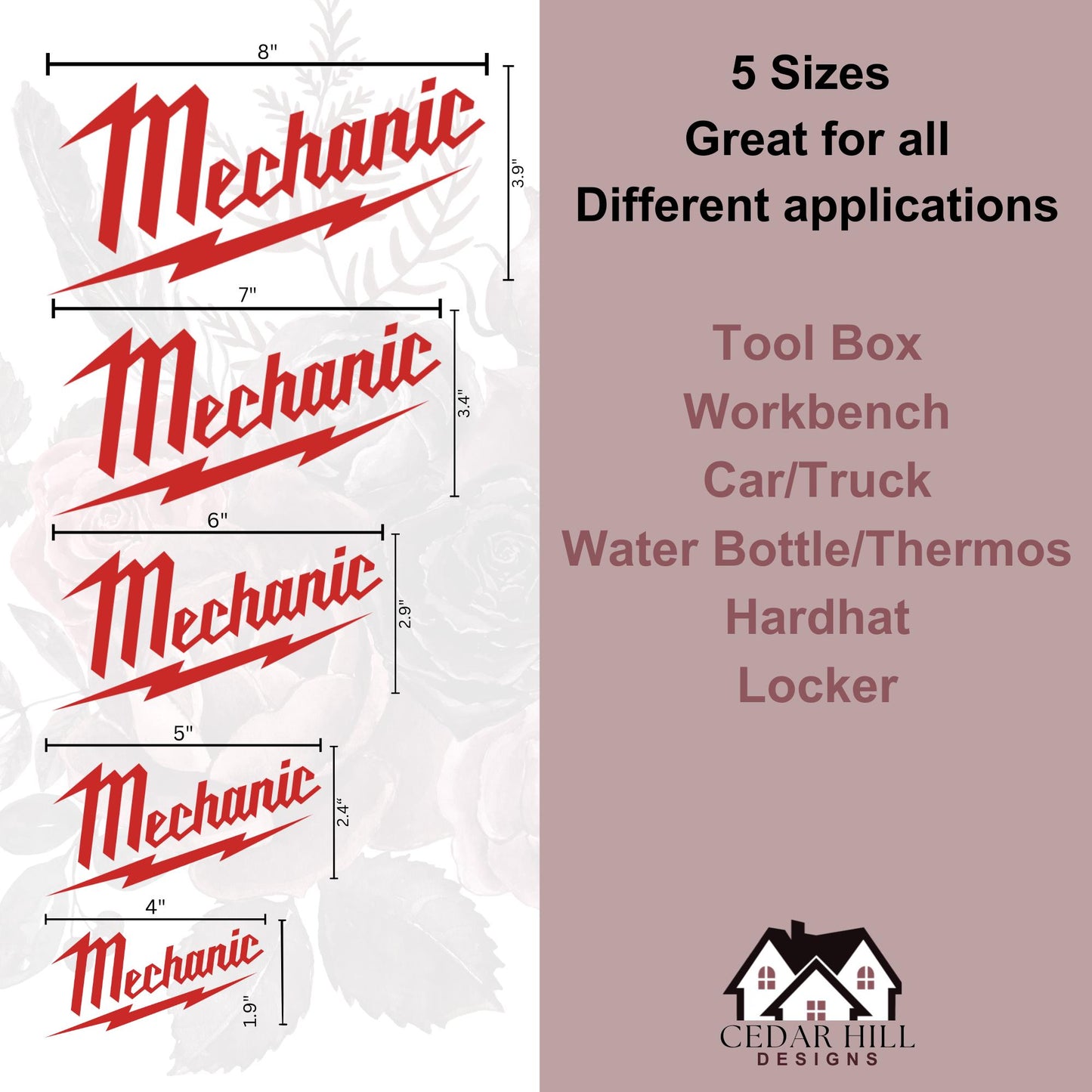 Mechanic Vinyl Decal: Milwaukee Tool Font, Tradesman Gift
