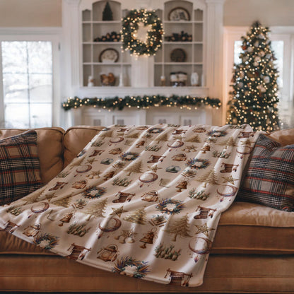 Boho Christmas Seamless Patterns, Holiday Digital Paper (16 Designs)