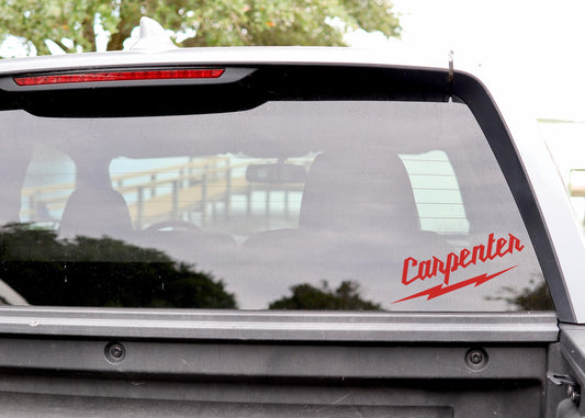 Carpenter Vinyl Decal: Milwaukee Tool Font, Truck/Toolbox Decor