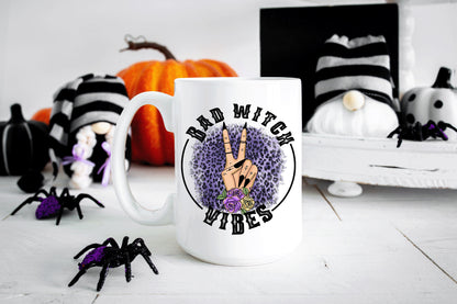 Bad Witch Vibes Halloween Coffee Mug | Halloween Mug | Coffee Mug | Halloween Tea Mug | Tea Mug | Personalized Gift
