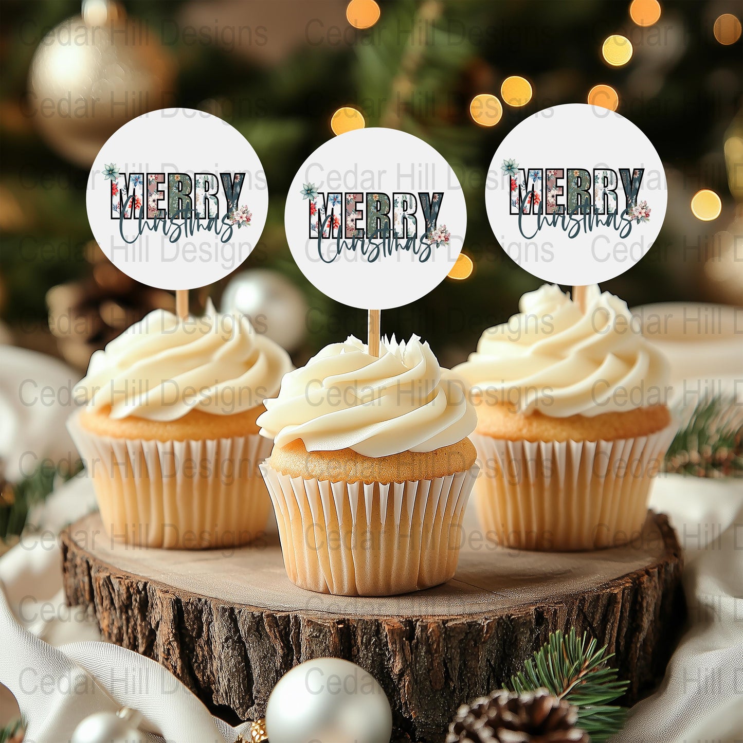 Boho Merry Christmas PNG | Christmas Clipart for Crafting | Digital Download | Christmas Sublimation | Patterned Clipart | Holiday PNG