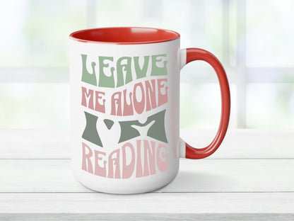 Leave Me Alone I'm Reading Retro Style Mug