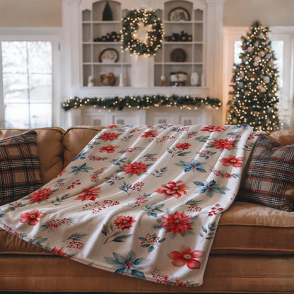 Boho Christmas Floral Patterns, Seamless Holiday Digital Paper (Digital Download)