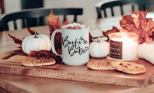 Bonfire Babe Coffee Mug: Trendy Fall Ceramic Mug