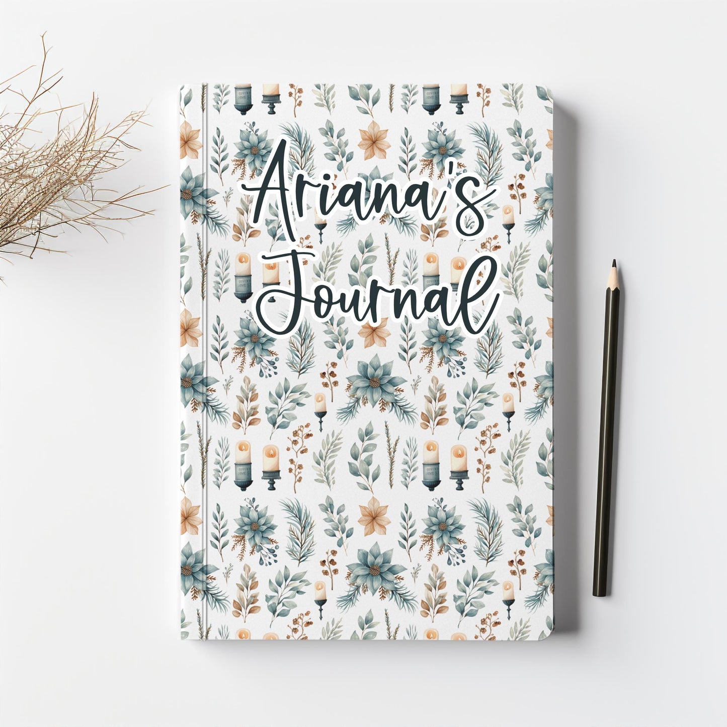 Boho Christmas Floral Patterns, Seamless Holiday Digital Paper (Digital Download)