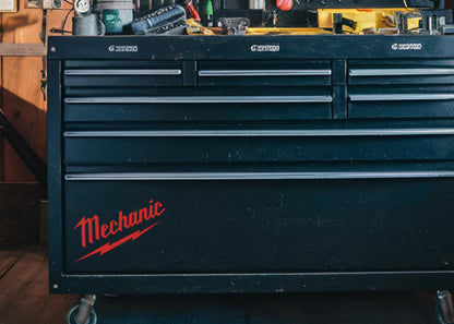 Mechanic Vinyl Decal: Milwaukee Tool Font, Tradesman Gift
