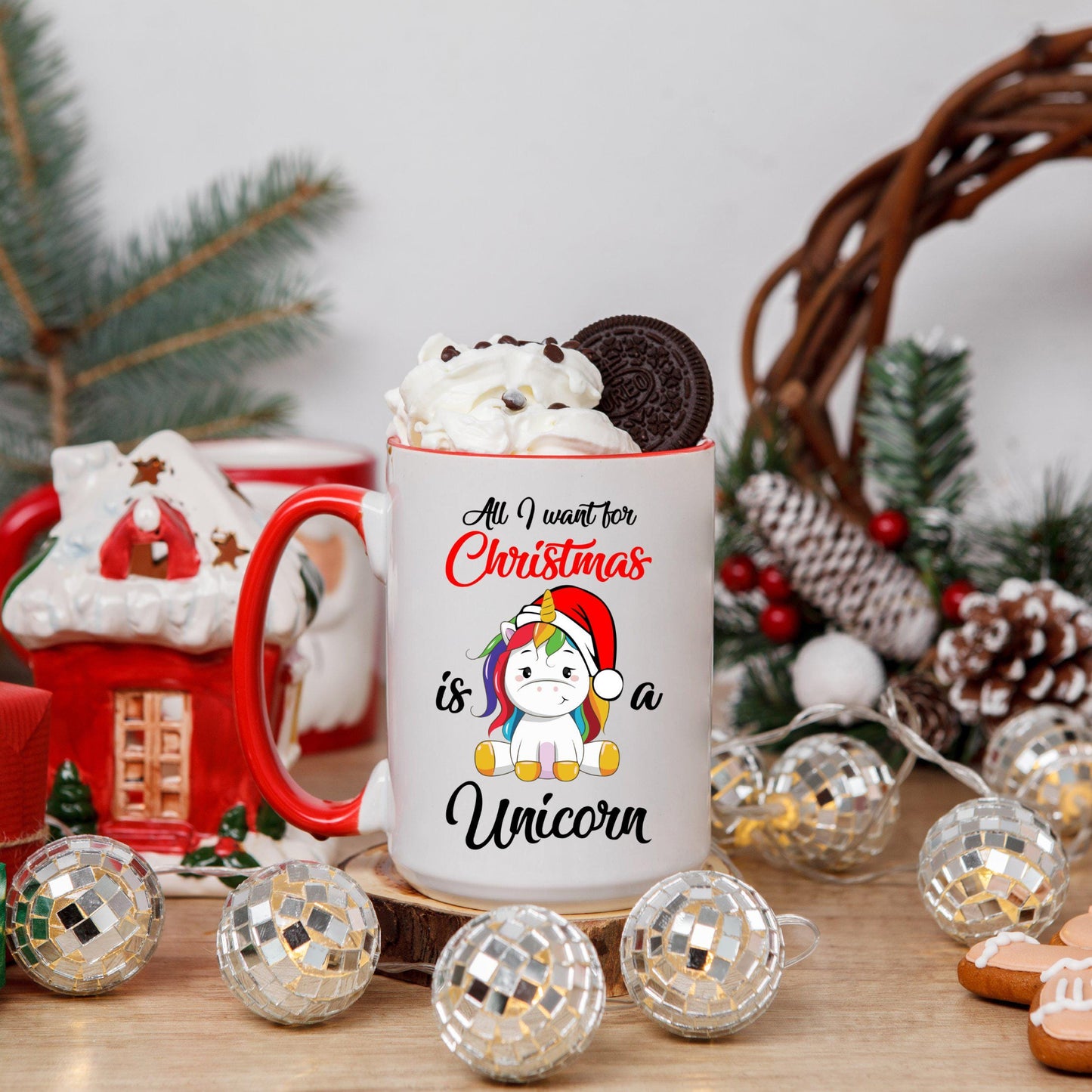 All I want for Christmas Is a Unicorn Christmas Coffee Mug | Festive Holiday Mug | Christmas Gift | Cute Christmas Mug | Unicorn Mug