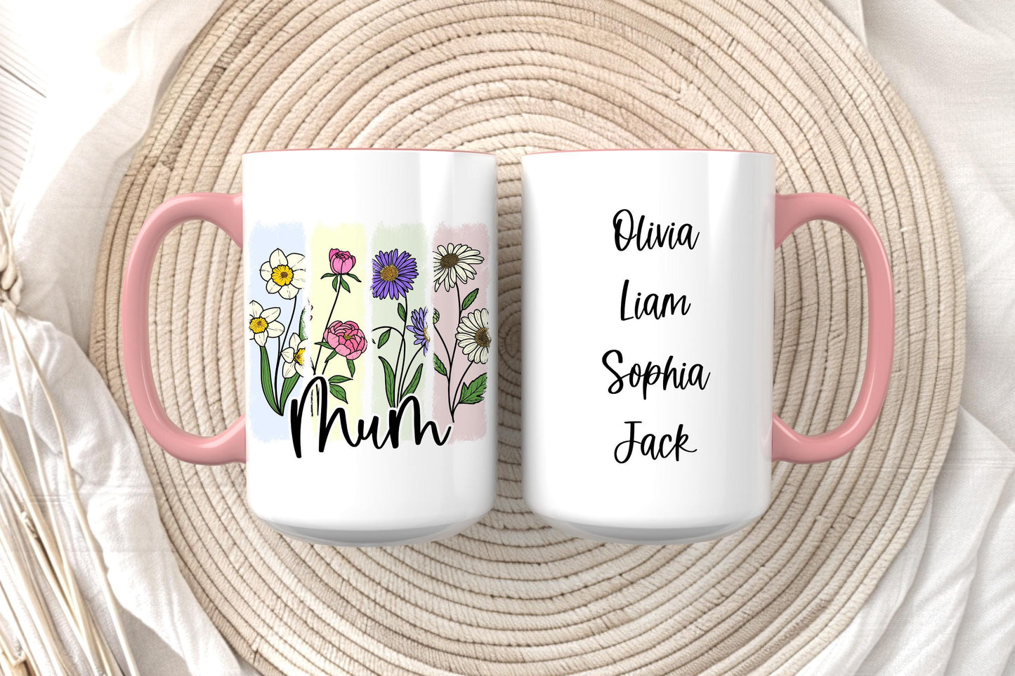 Mama Personalized Birth Flower Mug